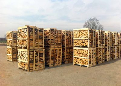 Brennholz in Kisten – Buche 50 cm standardmäßig gespalten